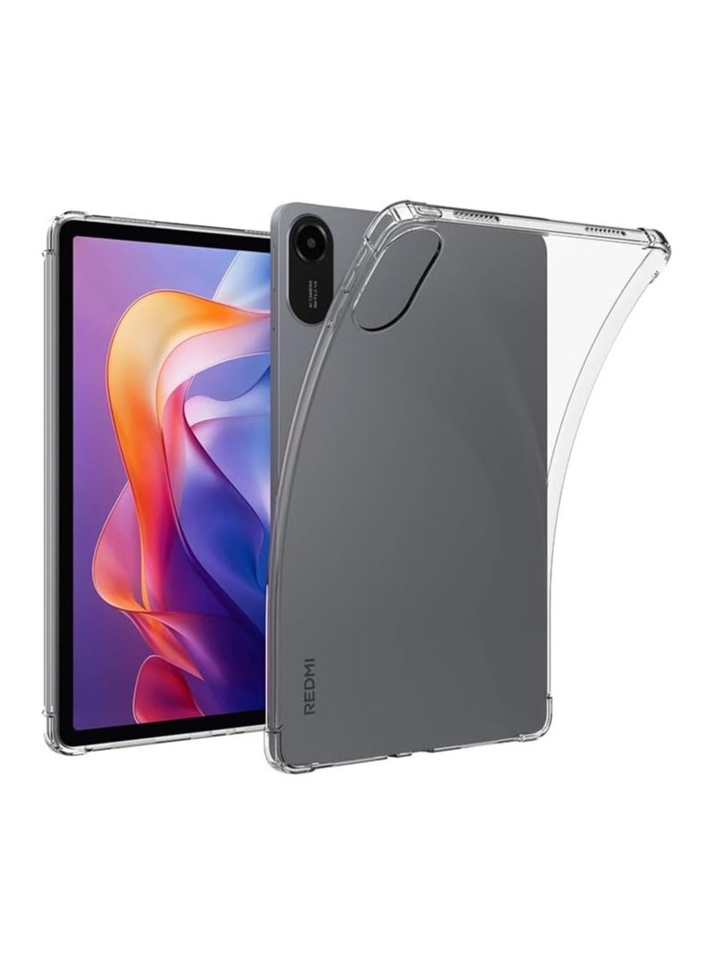 حافظة شفافة متوافقة مع جهاز Redmi Pad 2 (11 بوصة) 2025 - حماية مرنة ناعمة ودائمة من السيليكون المطاطي TPU للجزء الخلفي - Image 1